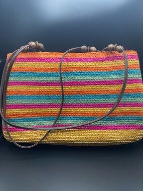Vintage 80’s 100% Wheat Straw  Bag